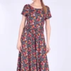 Kleid Malind Oriental Flower - Navy -Modekleidung 01 032310041311