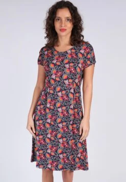 Kleid Eva Oriental Flower - Navy