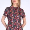 Bluse Cylita Oriental Flower - Navy -Modekleidung 01 032310043311