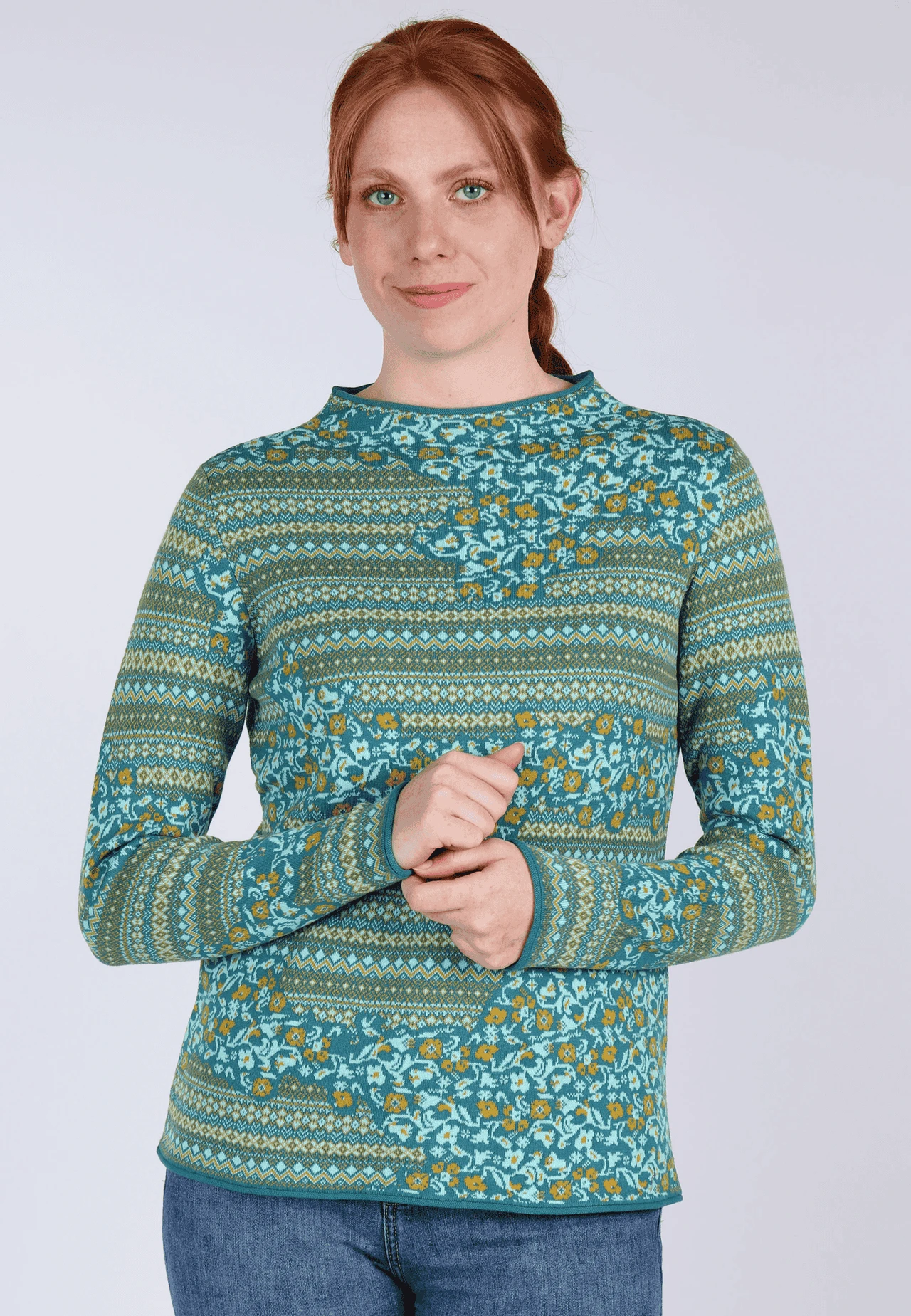 Pullover Sofia Blossom - Emerald 3 Pullover Sofia Blossom - Emerald