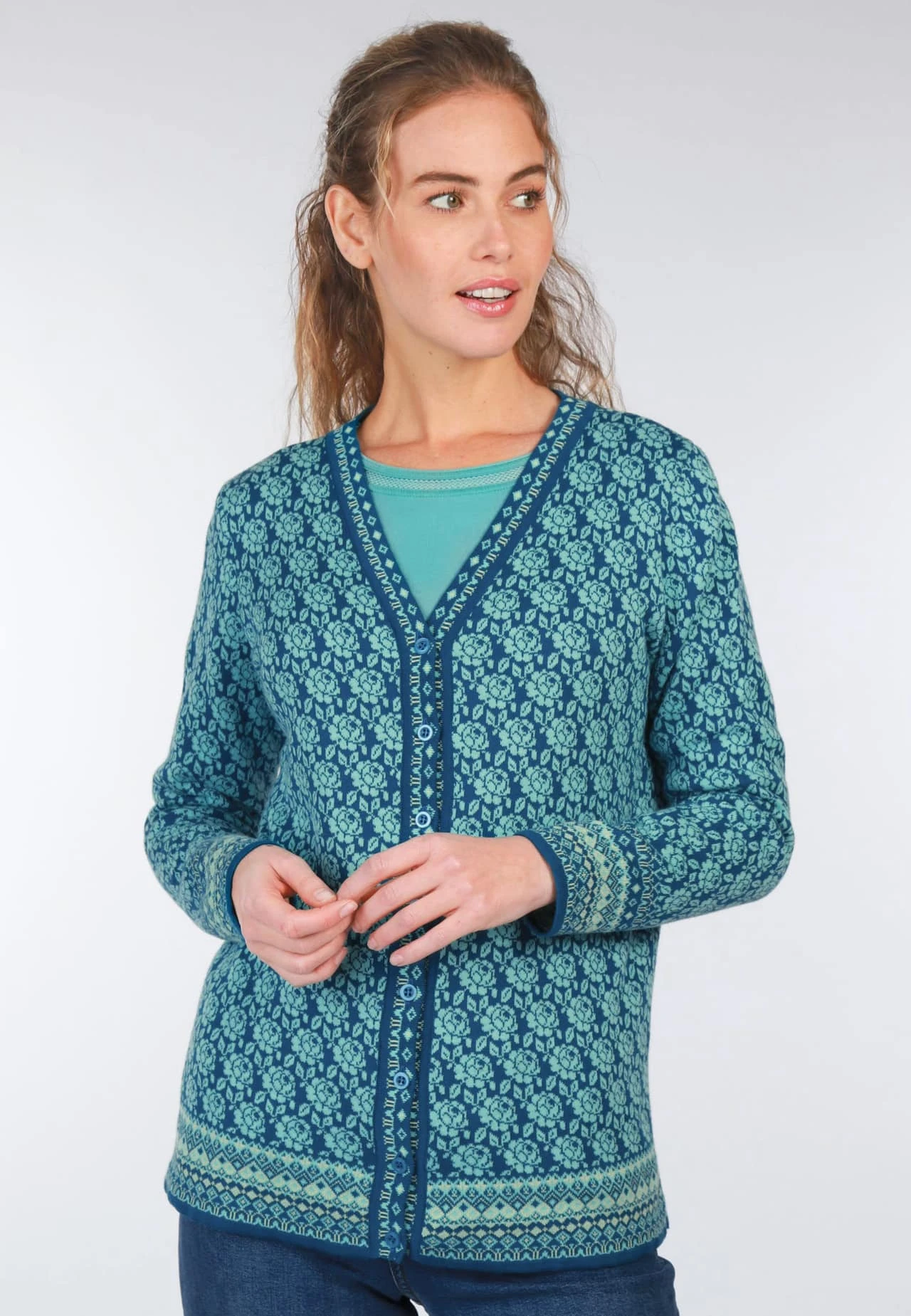 Strickjacke Christi Rose - Deep Ocean 3 Strickjacke Christi Rose - Deep Ocean