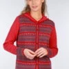 Strickjacke Freya Tulip Bow - Rubin -Modekleidung 01 062410008501