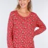 Pullover Josefine Geo Flower - Poppy