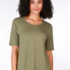 T-Shirt Tess - Olive -Modekleidung 01 082410053204