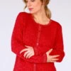 Strickjacke Hedie - Rubin -Modekleidung 01 082410068501