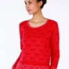 Strickpullover Annegret - Rubin -Modekleidung 01 082410069501