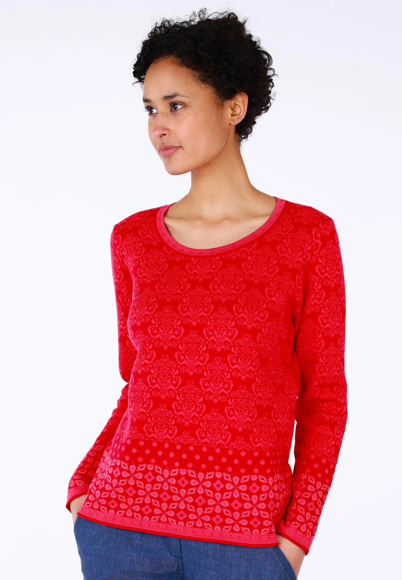 Strickpullover Annegret - Rubin 3 Strickpullover Annegret - Rubin