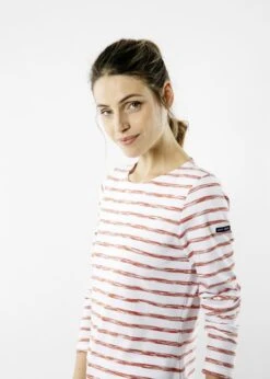 Saint James Leichtes Da. Shirt Streifen -Modekleidung 0237 w4 4 neig volcan flam minquidame027