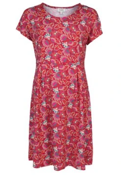 Kleid Eva Oriental Flower - Rubin -Modekleidung 02 032310042501