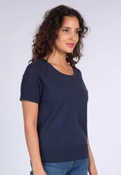 Strickshirt Lina - Navy -Modekleidung 03 032310010311