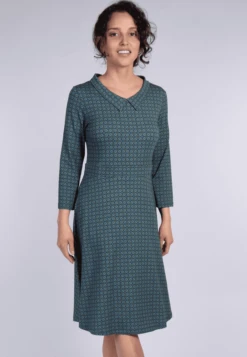 Kleid Cocolie Geo Flower - Deep Ocean 12 Kleid Cocolie Geo Flower - Deep Ocean -Modekleidung 03 032320024328