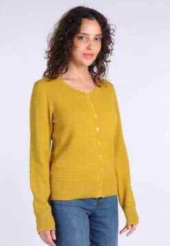 Strickjacke Manon - Dark Yellow -Modekleidung 03 032320052114