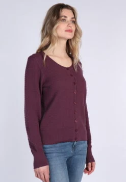 Strickjacke Manon - Plum -Modekleidung 03 032320052512