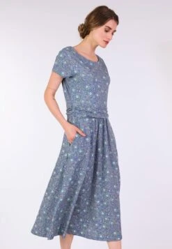 Kleid Malind Flower Paisley - Royal Blue -Modekleidung 03 032410005282