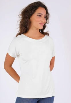 T-Shirt Zoe Solid - Ivory -Modekleidung 03 032410038100