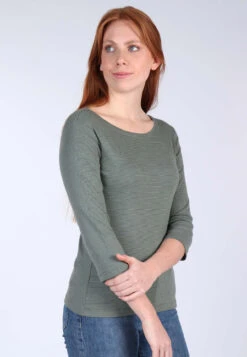 Langarmshirt Pipitta - Thyme -Modekleidung 03 062320002217