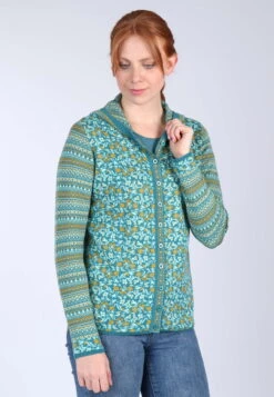 Strickjacke Freya Blossom - Emerald -Modekleidung 03 062320008231