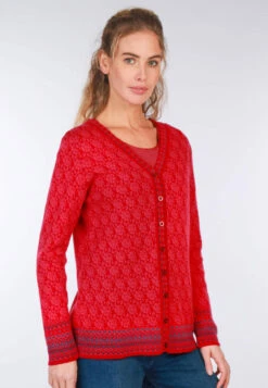 Strickjacke Christi Rose - Rubin -Modekleidung 03 062410005501