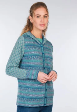 Strickjacke Freya Tulip Bow - Azure -Modekleidung 03 062410008314