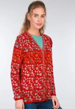 Strickjacke Christi Millefleur - Rubin -Modekleidung 03 062410010501