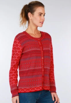 Strickjacke Renee Porcelain - Rubin -Modekleidung 03 062410014501