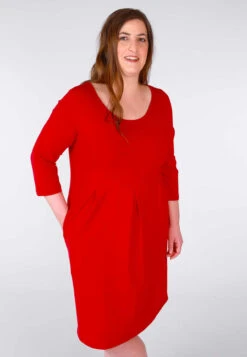 Kleid Jola Solid - Rubin -Modekleidung 03 082410058501