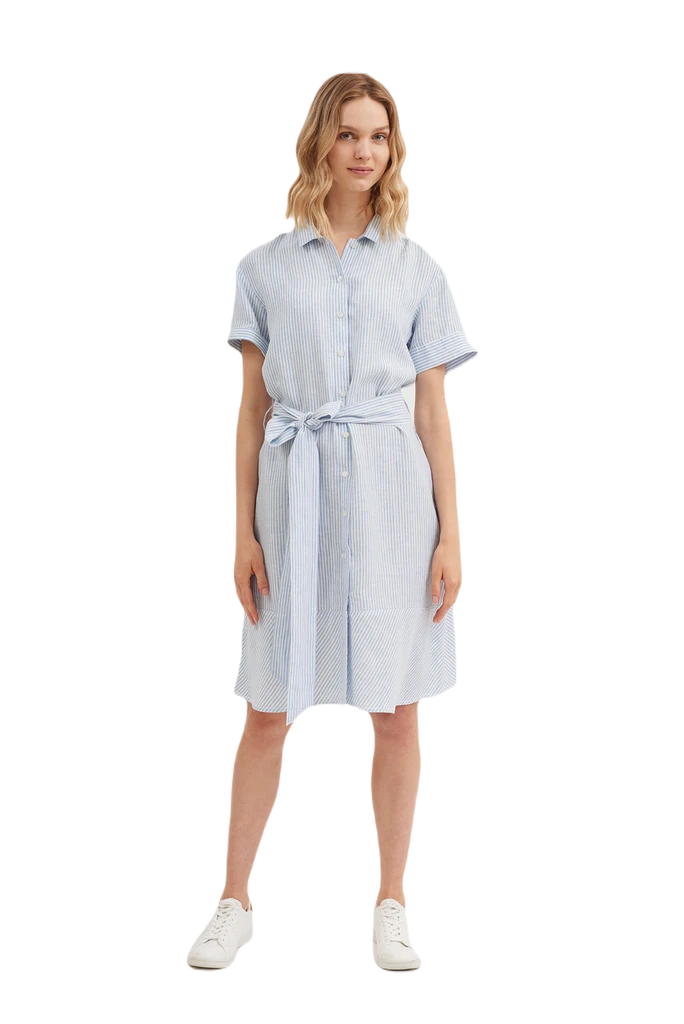 Saint James Maritimes Leinenkleid Christina Mit Dünnen Streifen 3 Saint James Maritimes Leinenkleid Christina Mit Dünnen Streifen