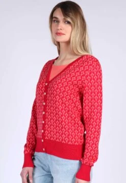 Strickjacke Tatume - Rubin -Modekleidung 05 032310007501
