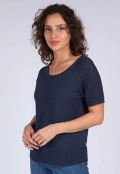 Strickshirt Lina - Navy -Modekleidung 05 032310010311