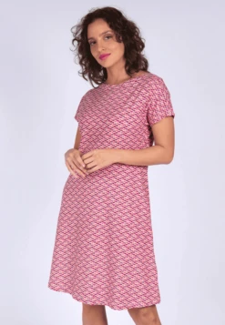 Kleid Meghan Spring Feather - Magenta -Modekleidung 05 032310030483