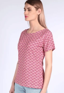 T-Shirt Zoe Spring Feather - Magenta -Modekleidung 05 032310033483