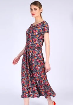 Kleid Malind Oriental Flower - Navy -Modekleidung 05 032310041311