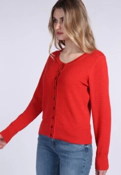 Strickjacke Manon - Burnt Orange -Modekleidung 05 032320052530