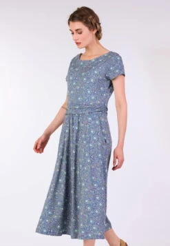 Kleid Malind Flower Paisley - Royal Blue -Modekleidung 05 032410005282