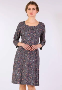 Kleid Imania Flower Paisley - Navy -Modekleidung 05 032410006311