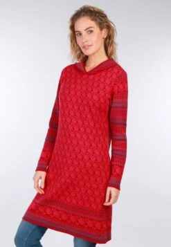 Strickkleid Benja Rose - Rubin -Modekleidung 05 062410004501