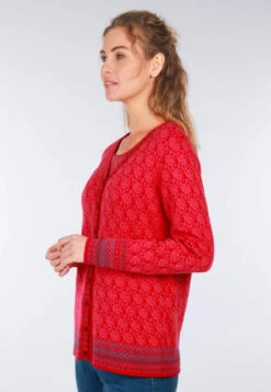 Strickjacke Christi Rose - Rubin -Modekleidung 05 062410005501