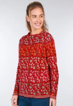 Pullover Sofia Millefleurs - Rubin -Modekleidung 05 062410011501