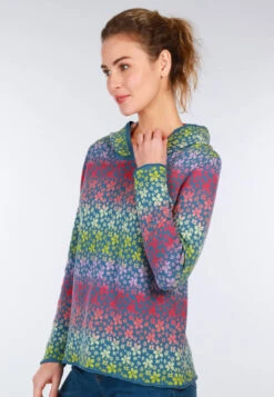 Strickpullover Minni Flower - Azure -Modekleidung 05 062410013314