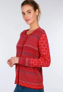 Strickjacke Renee Porcelain - Rubin -Modekleidung 05 062410014501