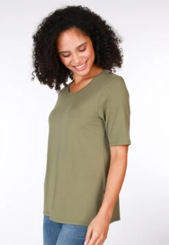 T-Shirt Tess - Olive -Modekleidung 05 082410053204