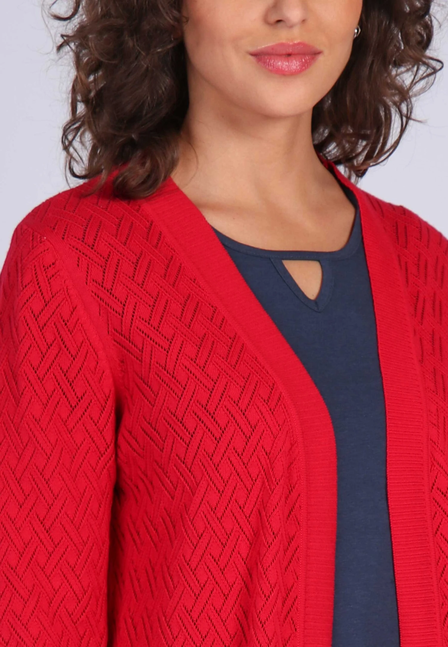 Strickmantel Viola - Rubin 7 Strickmantel Viola - Rubin – Bild 5