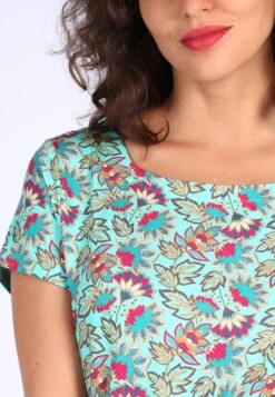 T-Shirt Tal Oriental Flower - Pool -Modekleidung 07 032310044262