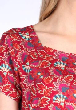 T-Shirt Tal Oriental Flower - Rubin -Modekleidung 07 032310044501