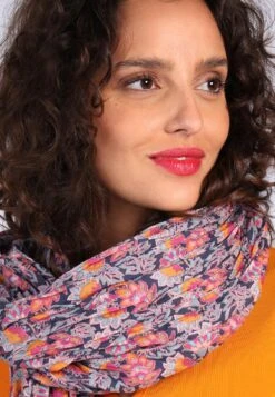 Tuch Ori Oriental Flower - Navy -Modekleidung 07 032310066311