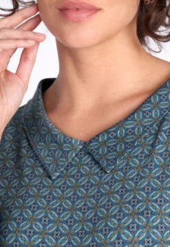 Kleid Cocolie Geo Flower - Deep Ocean 14 Kleid Cocolie Geo Flower - Deep Ocean -Modekleidung 07 032320024328