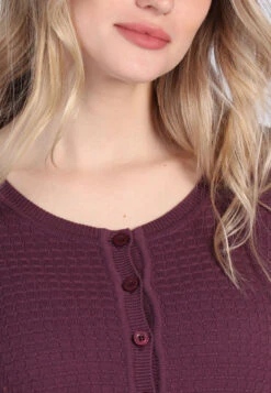 Strickjacke Manon - Plum -Modekleidung 07 032320052512