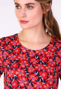 Kleid Jolie Poppy Field - Navy -Modekleidung 07 032410021311