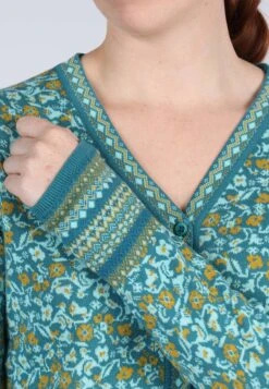 Strickjacke Christi Blossom - Emerald -Modekleidung 07 062320007231