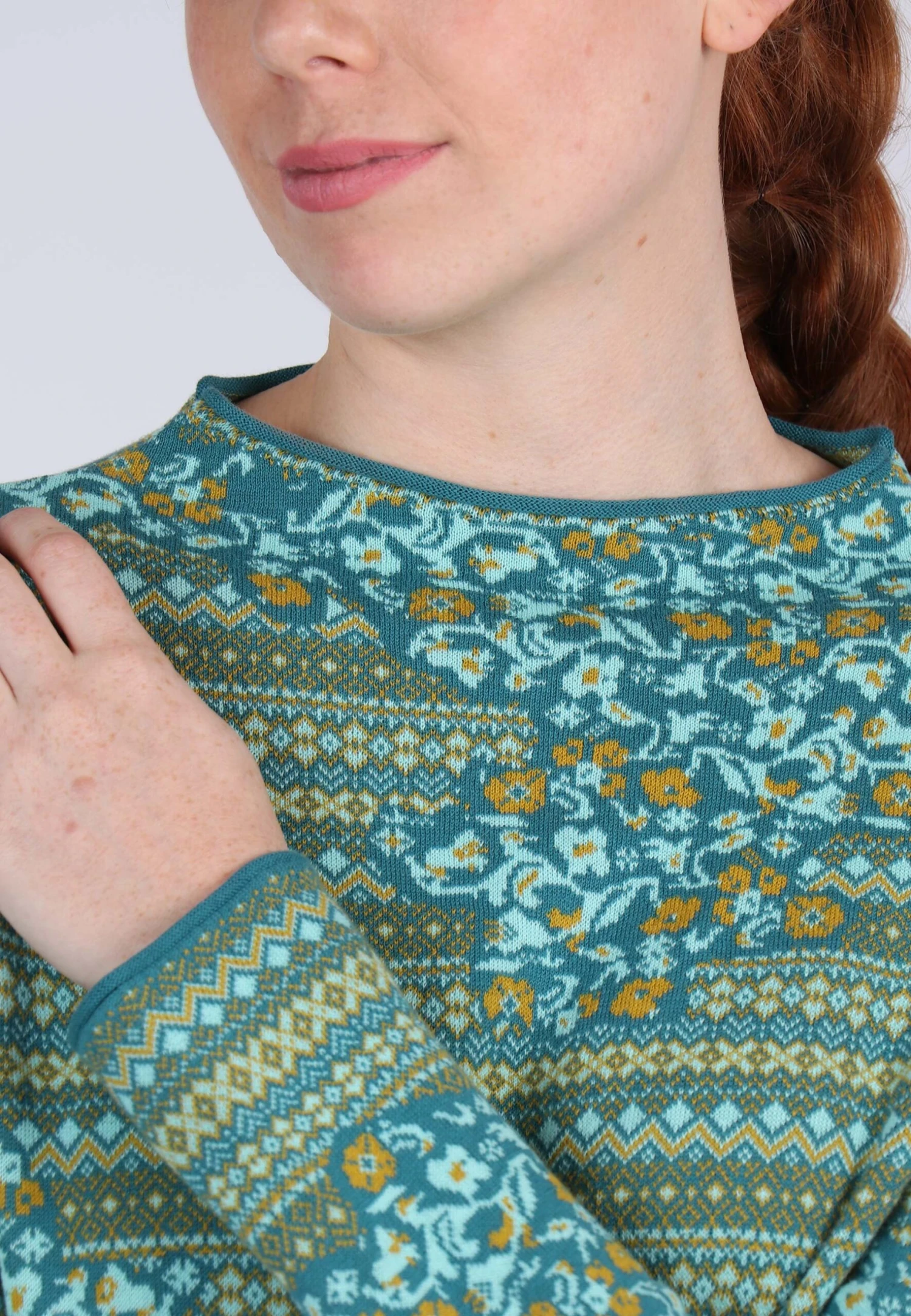 Pullover Sofia Blossom - Emerald 7 Pullover Sofia Blossom - Emerald – Bild 5